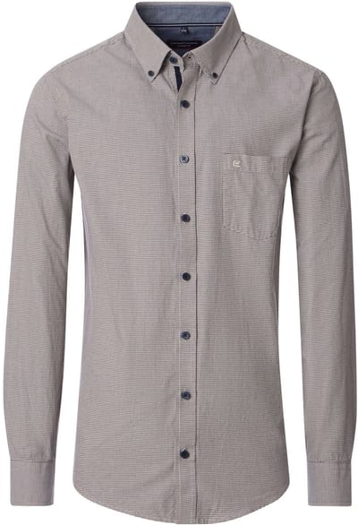 CASA MODA Sport casual fit overhemd - dobby - - Strijkvriendelijk - Boordmaat: 43 - 44