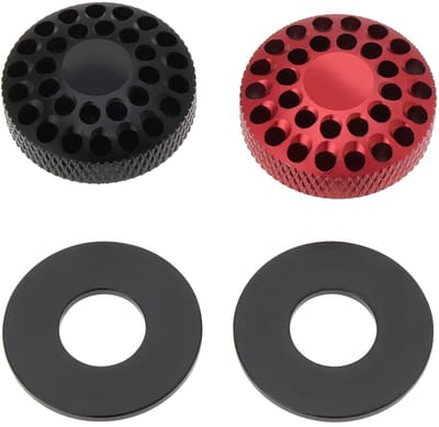Dailygoods- Fiets Voorvork Cap - 2 Sets - Aluminiumlegering - Luchtventielafdekkingen - Verstelbare Afstandhouders - Lichtgewicht en Duurzaam - Fietsventiel