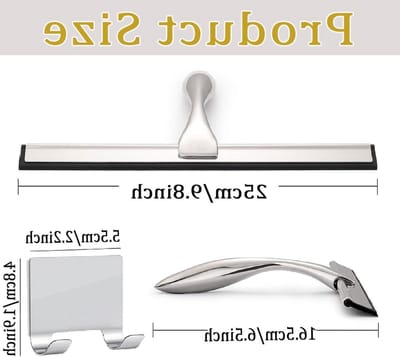 Douchewisser Glasreiniger - Raamwisser - Streeploos Reinigen - Ergonomisch Ontwerp - 25 cm - Zilver