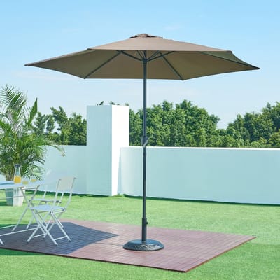 Parasolvoet Bisegna parasolhouder beton rond Ø50x7 cm zwart casa.pro