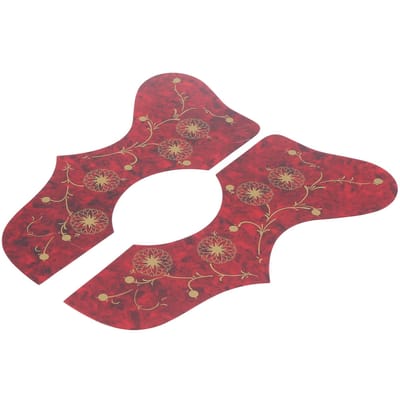 2 stuks Gitaar Beschermingsplaten Anti-Kras Pickguard Snaarinstrument Kunststof Beschermingsplaat(Rood )