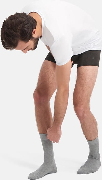 Bamboo Basics Grijze Sokken Beau - 3-pack - Maat 35-40 - Bamboe Sokken - Normale Sokken