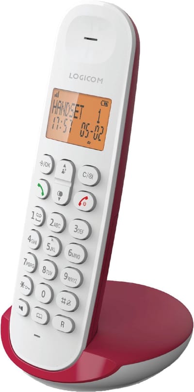 Logicom - ILOA 150 - Huistelefoon Draadloos - zonder antwoordapparaat - 1 Handset - Met Speaker - Dect-telefoon - Framboos