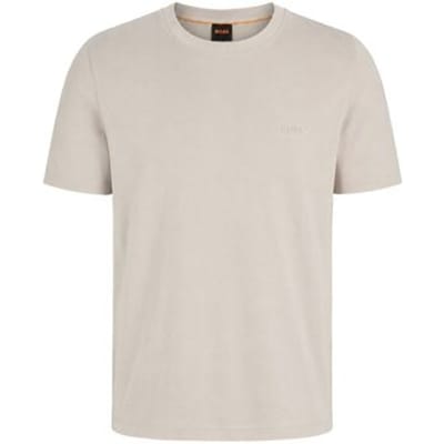 BOSS T-shirt Interlock Beige - Maat XXL - Heren - Casual T-shirts