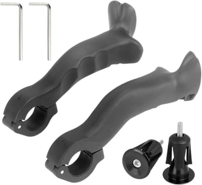 Fiets Stuuruiteinden - Ergonomische Handvatten - Comfortabel Fietsen - Flexibele Hoek Instelling - 21.8-22.2mm Diameter - Zwart