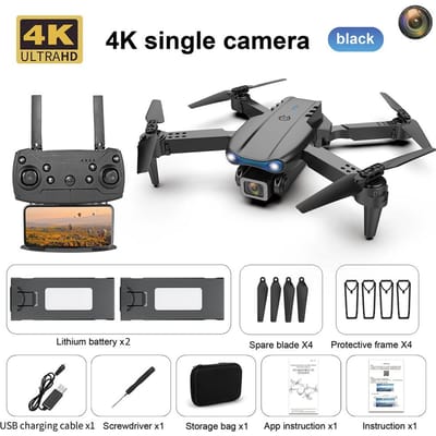 2025 NIEUWE K3 RC Drone 4K HD Luchtfotografie Enkele/Dubbele Camera Wifi FPV Obstakel Vermijding Zwaartekracht Sensing Quadcopter Opvouwbaar Vliegtuig Quadcopter Single camera 2 battery zwart