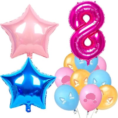 Chien Bleu Dessin Animé Décoration de Fête d'Anniversaire Chien Rose Nappe Jetable Tasse Assiette Bingo Baby Shower Cadeaux pour Enfants Fournitures de Fête