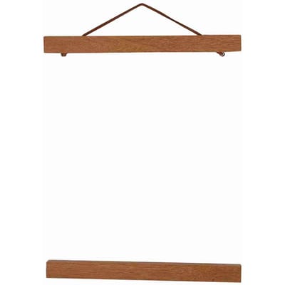 Moderne Magnetische Zaagsel Fotolijst DIY Poster Scroll Prints Kunstwerk Hanger Teakhout 21cm brown
