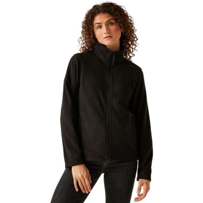 Regatta Dames/Dames Micro Full Zip Fleecejack (Zwart)