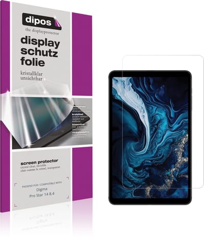 dipos – 2x Beschermfolie geschikt voor Digma Pro Star 14 8.4 | Krasbestendige & heldere Screenprotector Ultra-Thin