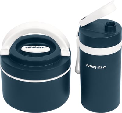 Pinnacle Pixel Combi Set - Trommel-Drinkfles-Navy Blue- Handig voor onderweg Lunchbox