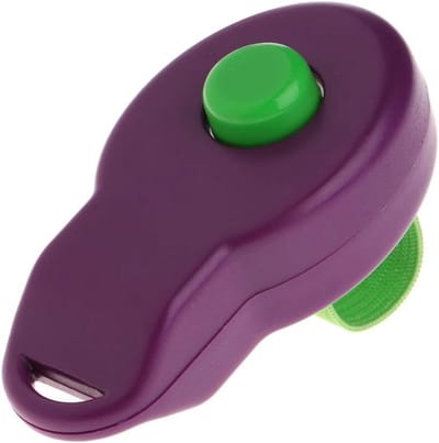 Honden Trainingsclicker - Huisdier Clicker - Gedragstraining Honden - Met Vingerband - 7x3.5x1.5 cm - Blauw