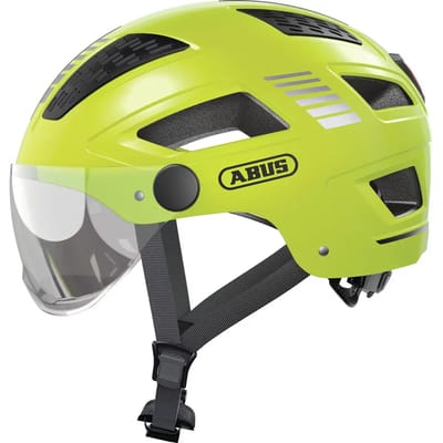 Fietshelm ABUS HYBAN 2.0 ACE signal yellow L - 56-61 cm - geel - Geschikt voor gebruik op elektrische fietsen - stadsfietsen - 520 g