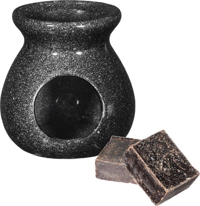 Ideas4seasons Amberblokjes/geurblokjes cadeauset - musk geur - inclusief geurbrander