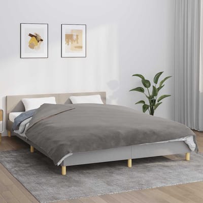 vidaXL - Verzwaringsdeken - met - hoes - 200x200 - cm - 13 - kg - stof - grijs