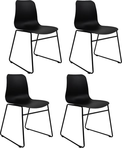Set van 4 Kick eetkamerstoel Kiki - zwart