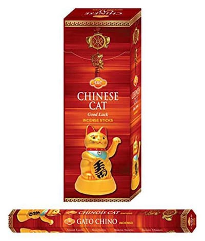 SAC Chinese Kat Good Luck Wierookstokjes 6 doosjes à 20gr.