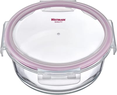 Famanu – Ronde glazen vershouddoos 400 ml – oven/magnetron geschikt, compact