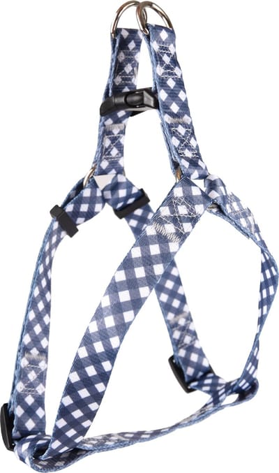 Flamingo Salome Step&go - Harnas Honden - Harnas Step&go Salome Grijs/wit M 45-60cm 20mm - 1st - 127932 - 1st