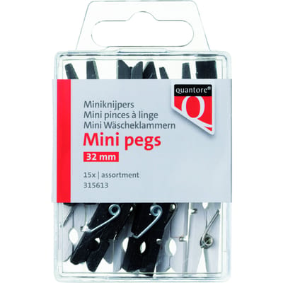 Miniknijper Quantore blister 34mm assorti - 15 stuks