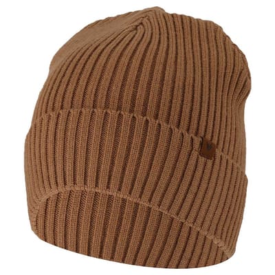Sarlini - Muts heren - Ribbed - Camel - Effen - One Size