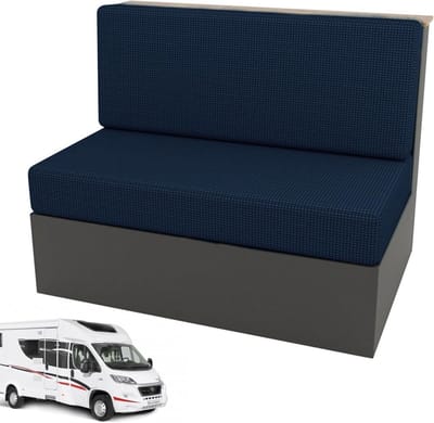 Set van 1 Wasbare Eetkamertafel Kussenhoezen met Rits voor Caravan en RV Stoelen - Stretch Kussenhoezen in Navy Blauw, Ideaal voor Restaurant en Campergebruik
