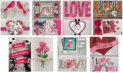 4 Hallmark Valentijns wenskaarten - mix - wenskaarten - hou van jou - liefde - houden van - liefste - 4 stuks - valentijn - Hallmark