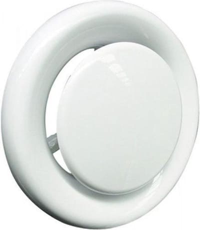 Afzuigventiel regelbaar  736 diameter 100 wit pvc