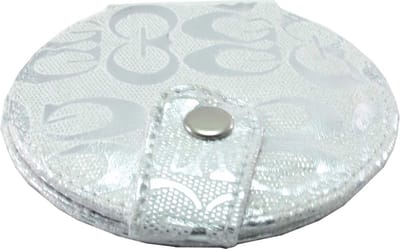 Gérard Brinard tasspiegeltje make-up tasje metallic zilver
