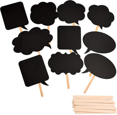 10 Stuks Fotocabine Props Set - Krijtbord Tekens voor Feest, Bruiloft & Verjaardag