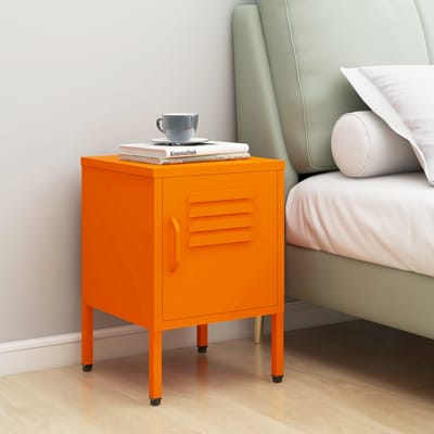 vidaXL - Nachtkastje - 35x35x51 - cm - staal - oranje