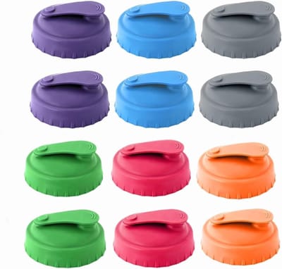 Dailygoods- Blikdeksel 12 Stuks - Herbruikbaar - Siliconen - Geschikt voor Standaard Blikjes - BPA-vrij - Voedselveilig - Drankblikdeksel