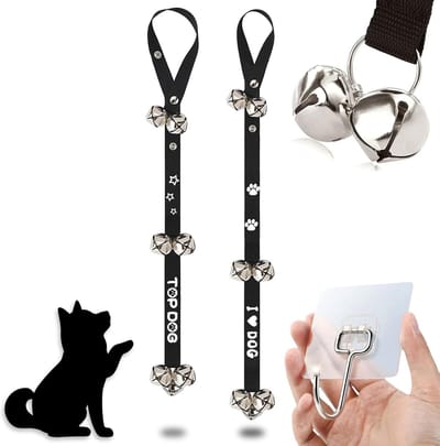 Hondendeurbellen Zindelijkheidstraining - Puppy Trainingsbellen - Hond Zindelijk Maken - 7 Extra Luide Bellen - Verstelbaar - Zilver
