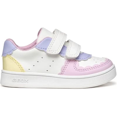 GEOX ECLYPER PEUTER Sneakers - WIT/LICHTGEEL - Maat 22