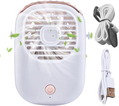 Draagbare Nekventilator - Persoonlijke Koeler - Verkoeling Onderweg - Fluisterstil Comfort - 3 Snelheden - Wit