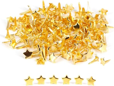 Mini Sterbrads - Sluitklemmen Patroonklemmen - Scrapbooking Knutselen - Metalen Vormgeving - 8 x 10 mm - Goud