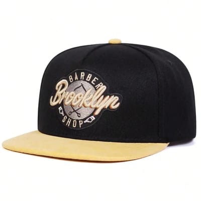 Casquettes Hip-Hop Broderie Brooklyn Unisexe Chapeau de Soleil Casquettes de Baseball Décontractées Réglables d'Extérieur black