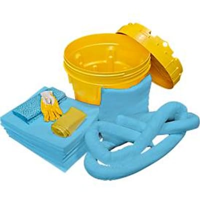 Lekkage set voor noodgevallen in veiligheidsvat met UN-codering, olieabsorberend, capaciteit vat 77 l, capaciteit set 75 l