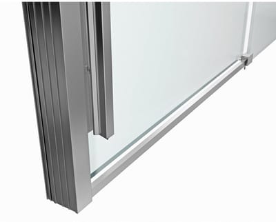 FugaFlow Efficiente Vetro Zijwand - 100x200cm - helder 8mm glas - gepolijst zilver
