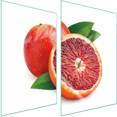 TMK ArtDeko - Snijplank Serie - Beschermplaat Glas - 35x52 cm - Grapefruit Design