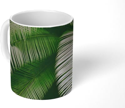 Mok - Koffiemok - Palmbladeren - Zomer - Tropisch - Mokken - 350 ML - Beker - Koffiemokken - Theemok
