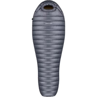 Hannah mummyslaapzak Loft 250 Ebony 185L lichtgewicht dons -8°C - Grijs