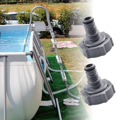 2-delige zwembadafvoerslangadapter - Afvoeradapter - Compatibel met zwembadslang - Kunststof zwembadaccessoires