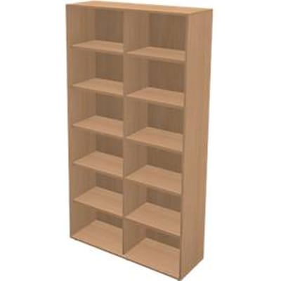 Schäfer Shop Genius Boekenrek TETRIS WALL - 6 OH - B 1200 x D 420 x H 2250mm - beuken decor