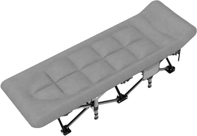 Veldbed met Matras - Kampeerbed Vouwbed - Buiten Ontspannen - Extra Stevig Frame - 198 x 73 cm - Grijs