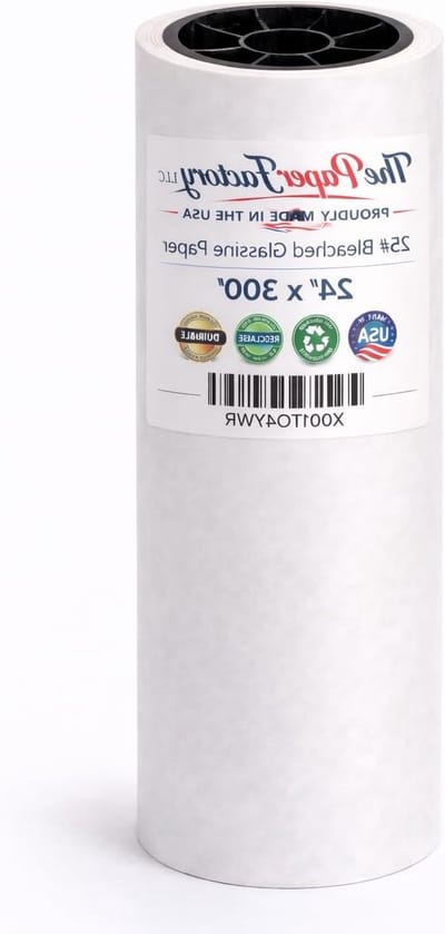 Glassine Papierrol - Beschermend Papier - Kunst Beschermen - Zuurvrij Neutraal PH - 60 cm x 91 meter - Transparant