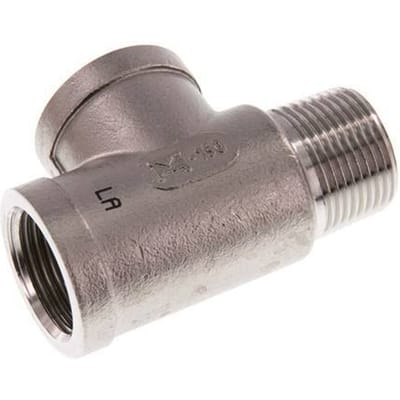 R 3/4'' x Rp 3/4'' M/F RVS T-stuk 16 Bar