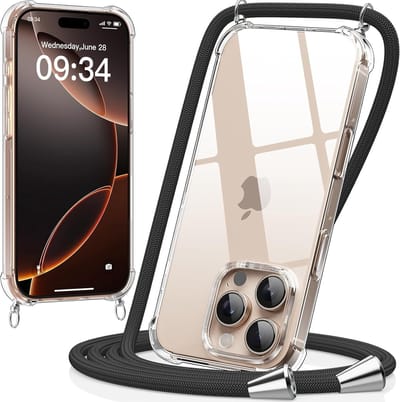 Hoesje met koord Geschikt voor iPhone 16 Pro Arara Hoesje transparant shockproof backcover case