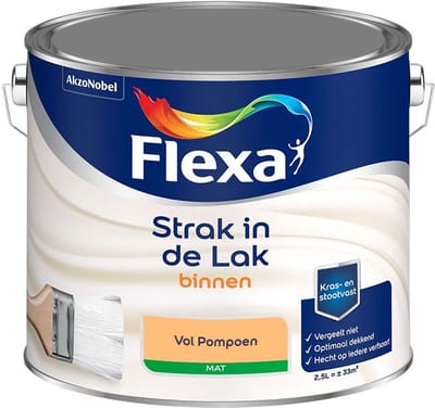 Flexa - Strak In De Lak Binnenlak Mat - Vol Pompoen - Mengverf - 2,5 L