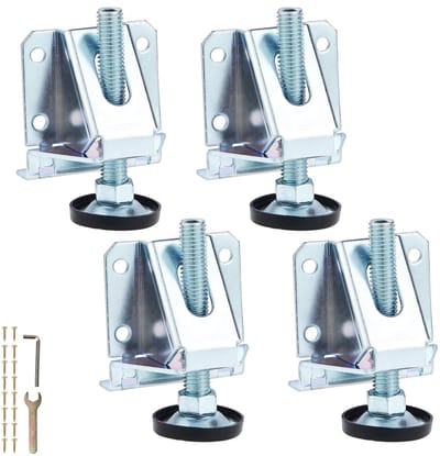 SPHProducts - Set van 4 Stabiele Nivelleringspoten - Verstelbare Meubelpoten M10 - Staal - Ondersteuning tot 1000 KG - Geschikt voor Tafels en Kasten